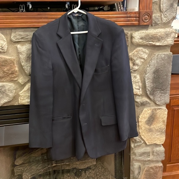 42 Regular Brooks Brothers silk suit jacket dark navy blue